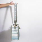 Load image into Gallery viewer, Aqua Textured Book Tote Bag
