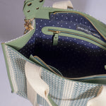 Load image into Gallery viewer, Aqua Textured Book Tote Bag
