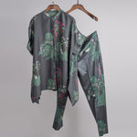 Load image into Gallery viewer, Grey tree printed top with printed pants Coordinated set
