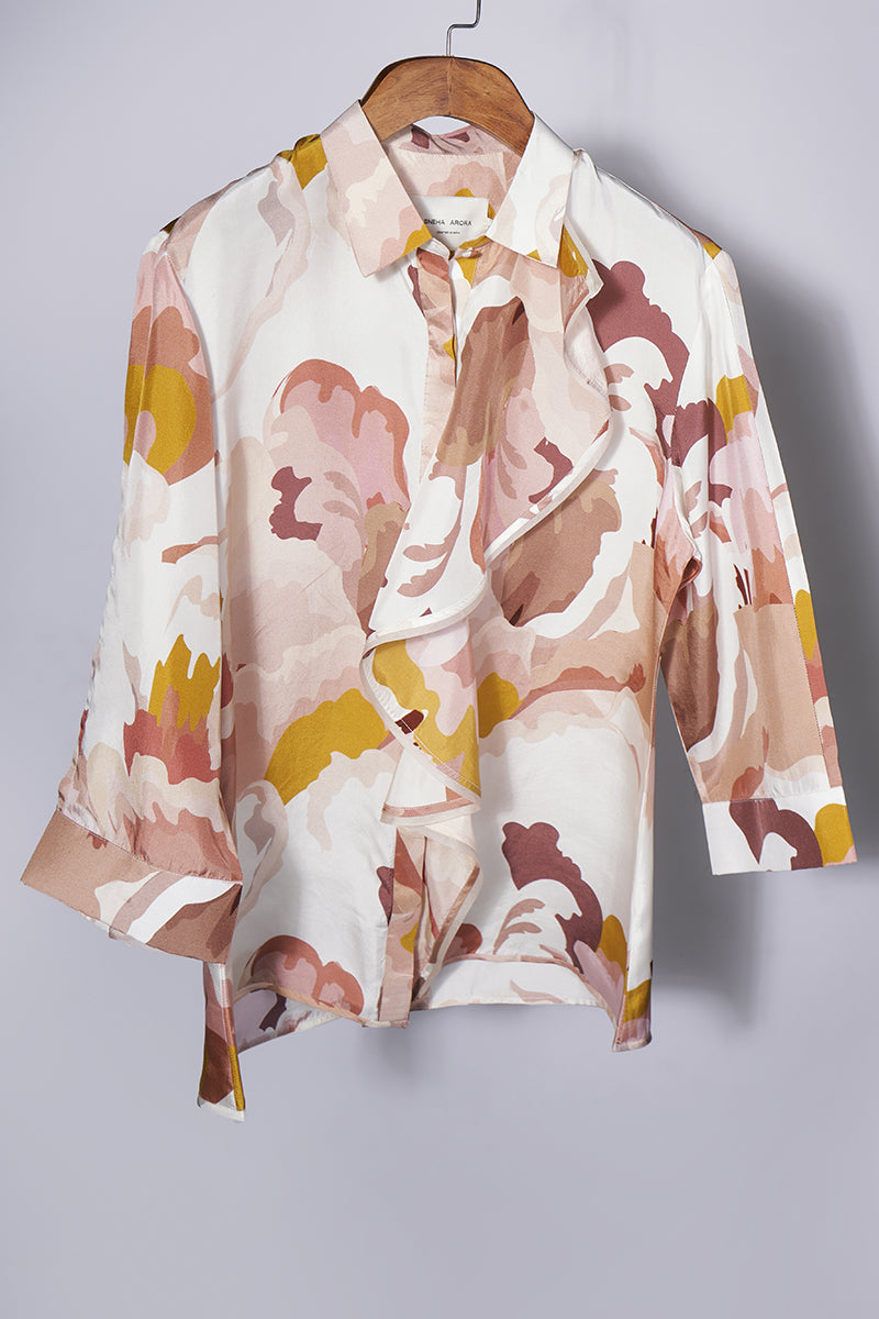 Subtle bloom Silk shirt