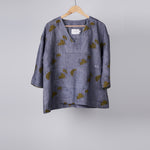 Load image into Gallery viewer, Grey and Yellow Floral Top
