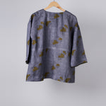 Load image into Gallery viewer, Grey and Yellow Floral Top
