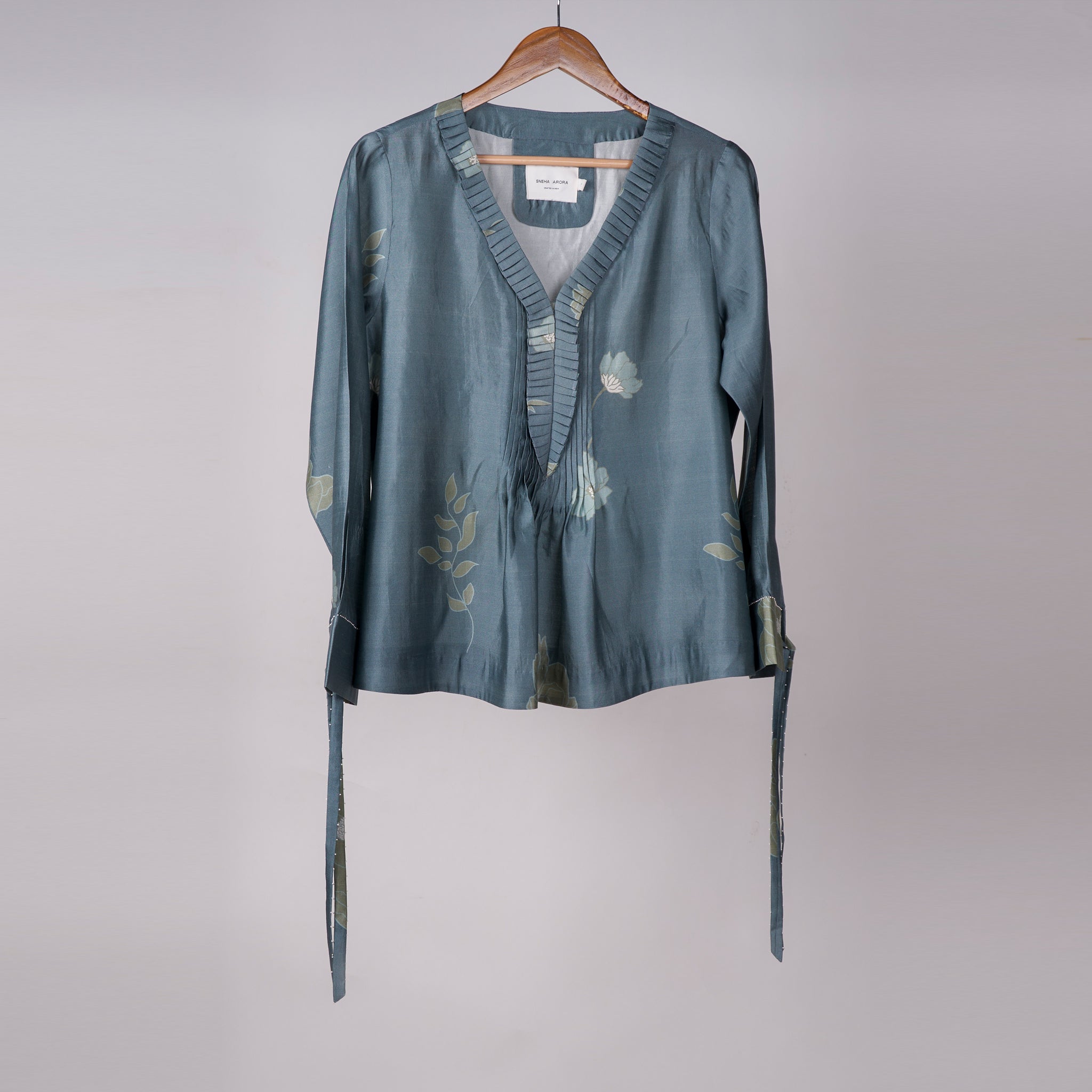 Rose wood Frill Neck Top