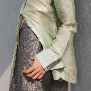 Rouge Grey Brocade Pants