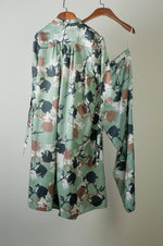 Load image into Gallery viewer, Mint floral printed tunic with printed pants Coordinated set
