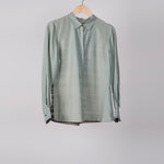 Load image into Gallery viewer, Mint solid and stripe print Evelyn shirt
