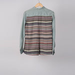 Load image into Gallery viewer, Mint solid and stripe print Evelyn shirt
