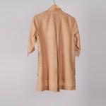 Load image into Gallery viewer, Tan solid  linen long shirt
