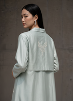 Load image into Gallery viewer, Aqua Embroidered Trench
