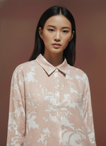 Load image into Gallery viewer, Peach and White Floral Linen Set
