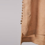 Load image into Gallery viewer, Tan solid  linen long shirt
