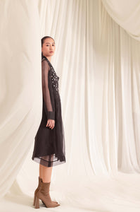 Lucent Organza Trench Dress