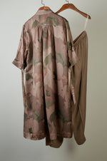 Load image into Gallery viewer, Beige camouflage printed tunic with solid pants Coordinated set
