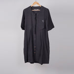 Load image into Gallery viewer, Black wool twill dress
