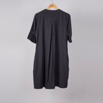 Load image into Gallery viewer, Black wool twill dress
