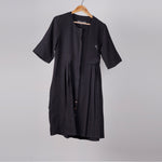 Load image into Gallery viewer, Black wool twill dress
