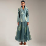 Load image into Gallery viewer, Wild meadows Printed Organza Skirt Set
