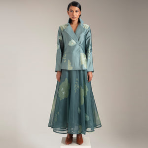 Wild meadows Printed Organza Skirt Set