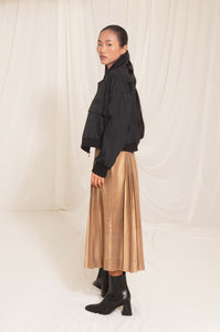 Flash Gold Pleated Dress