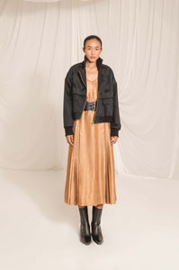 Flash Gold Pleated Dress