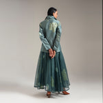 Load image into Gallery viewer, Wild meadows Printed Organza Skirt Set
