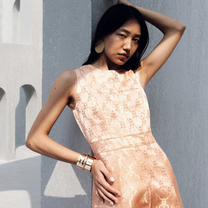 Lulu Handwoven Brocade Dress