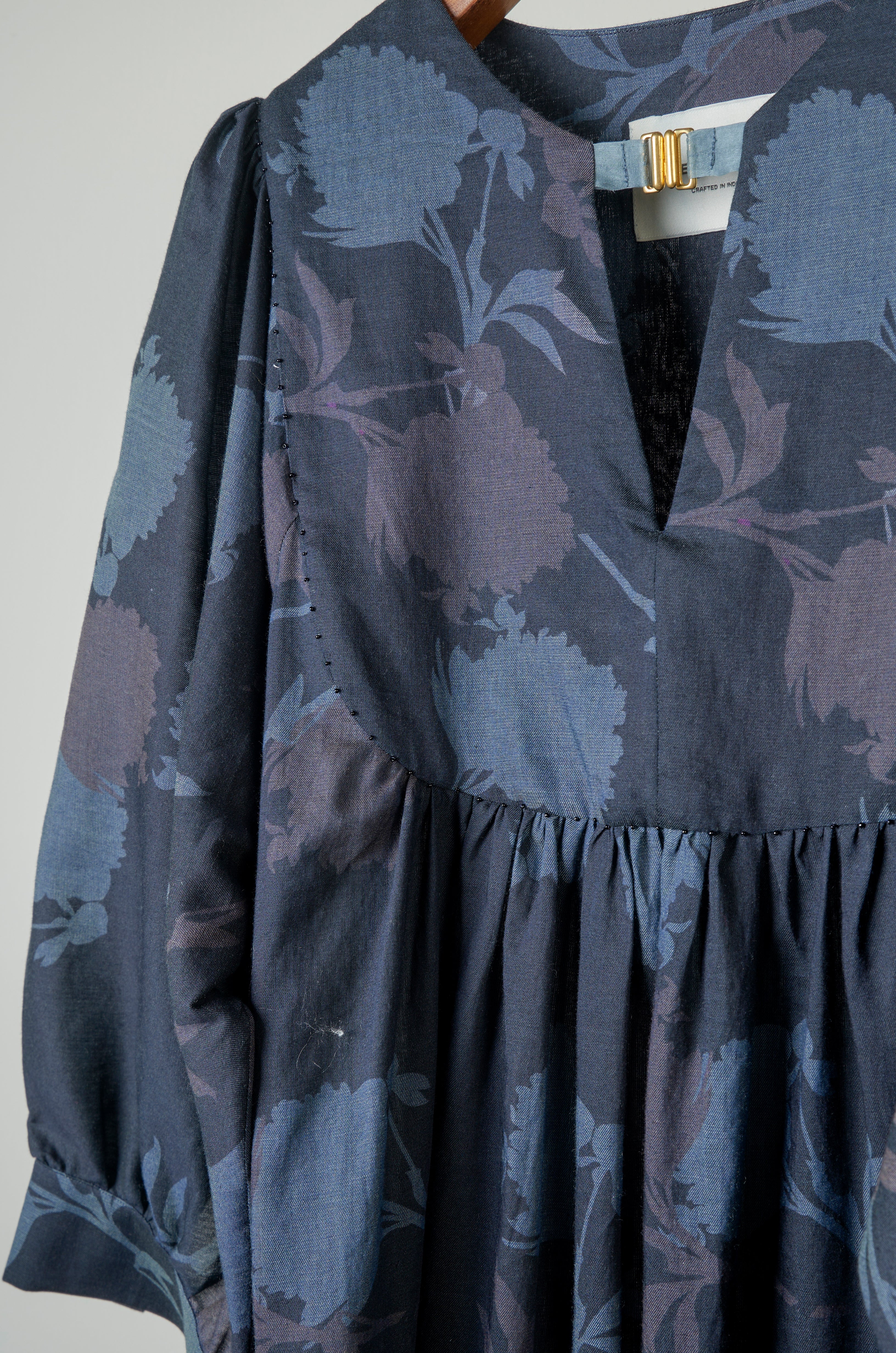 Black and blue Ophelia gathered Dress
