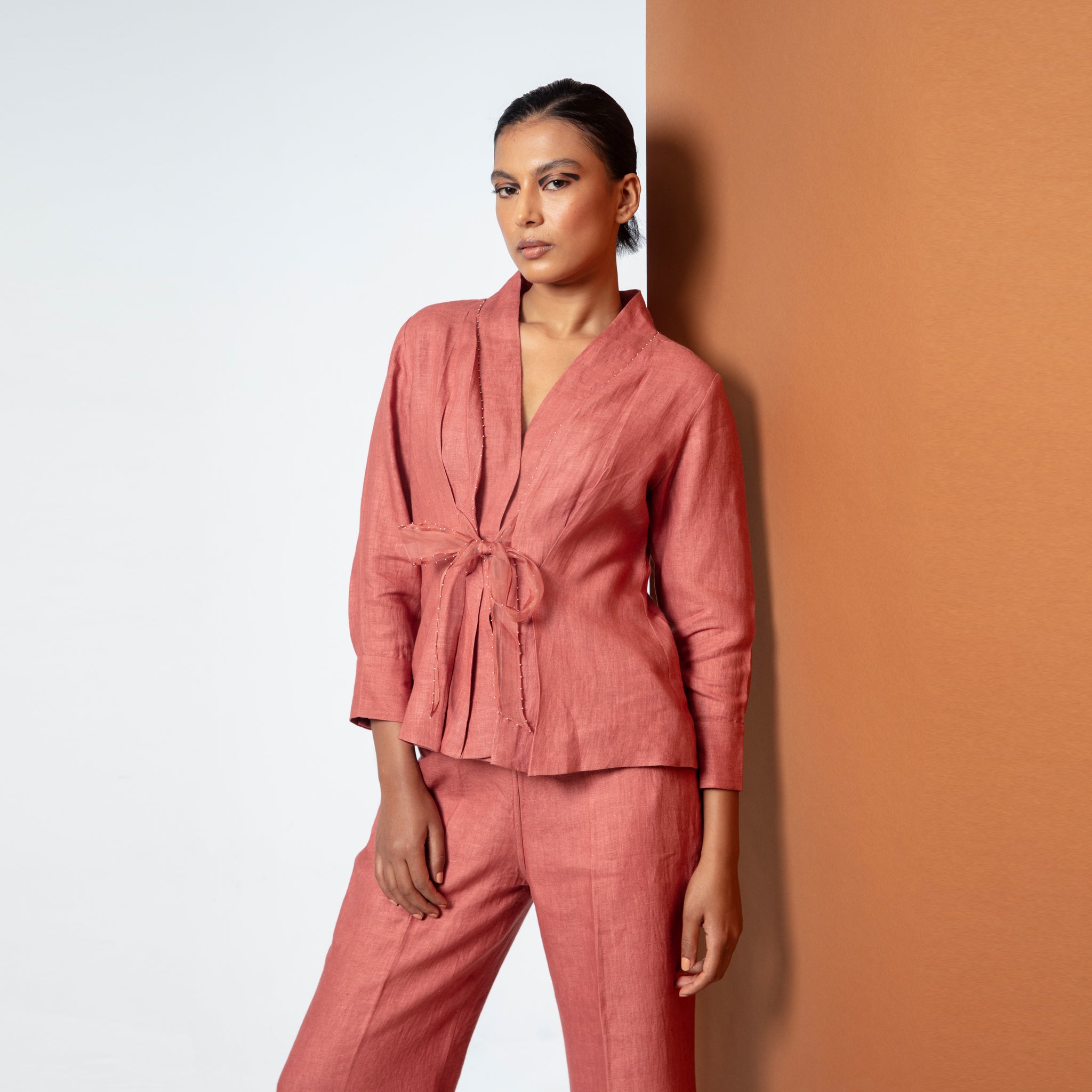 Persimmon Linen Co-Ord Set