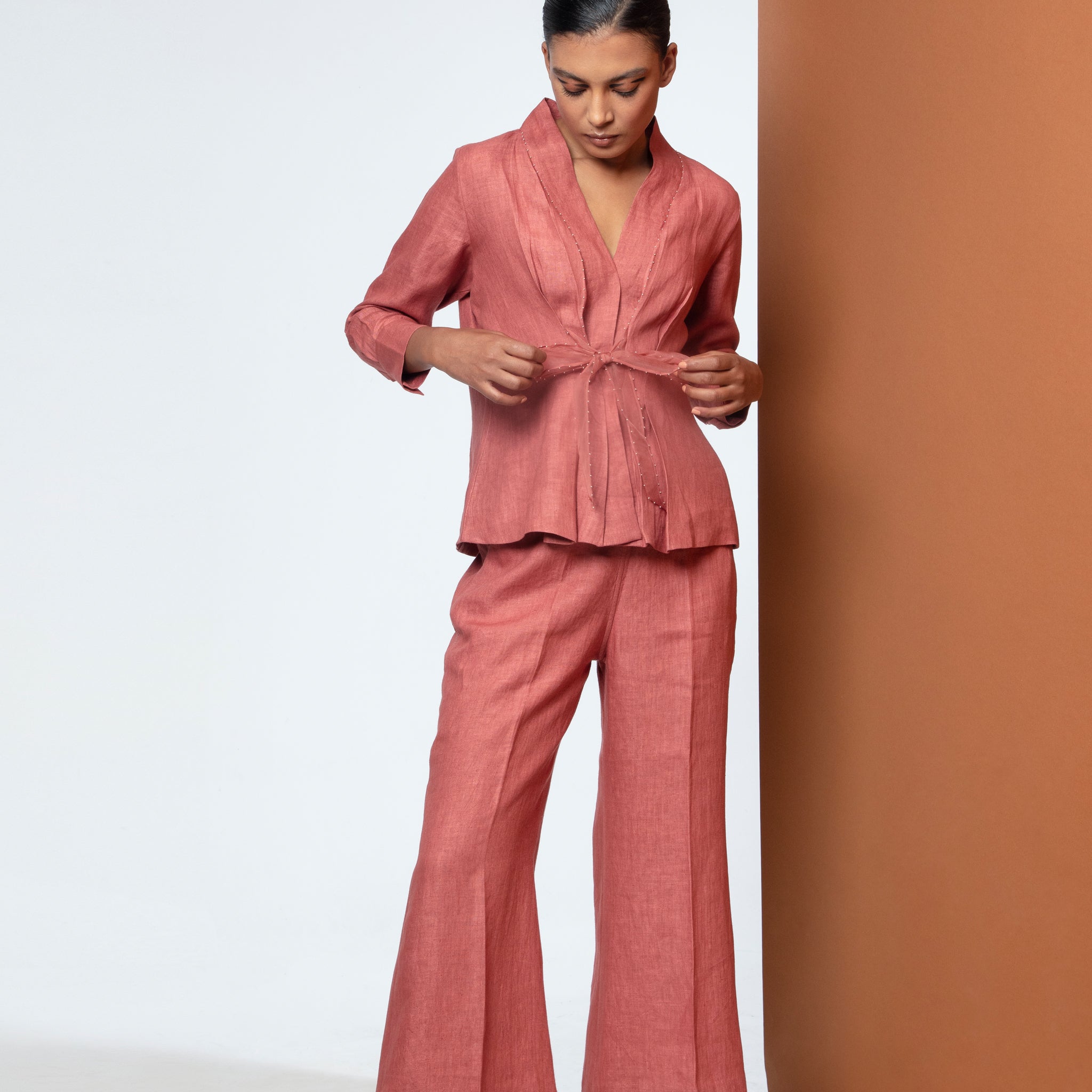 Persimmon Linen Co-Ord Set