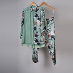 Load image into Gallery viewer, Mint Printed Coordinated Set
