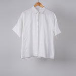 Load image into Gallery viewer, Solid white embroidered linen shirt .
