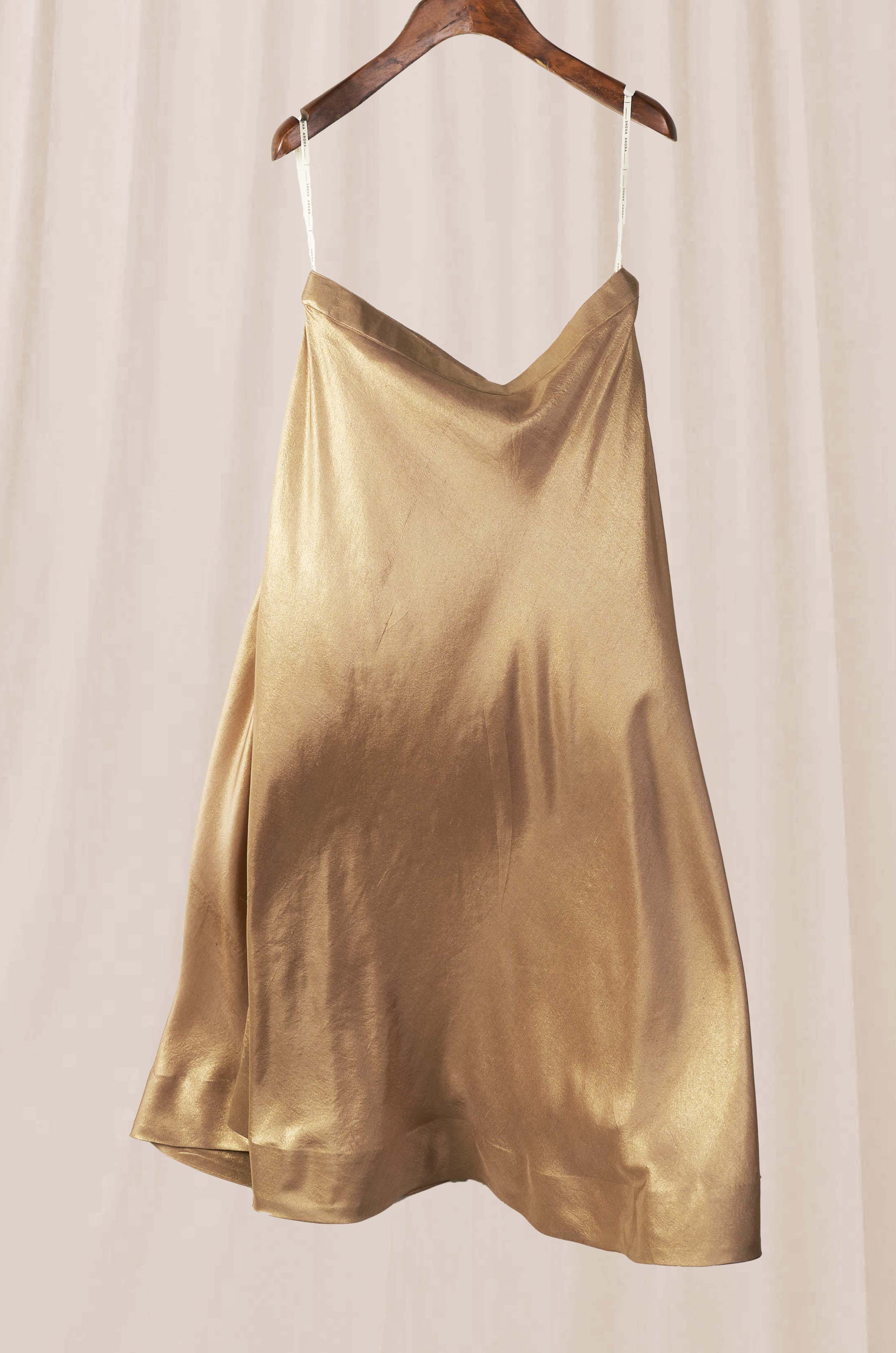 Outshine Gold Bias Skirt