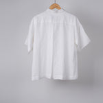 Load image into Gallery viewer, Solid white embroidered linen shirt .
