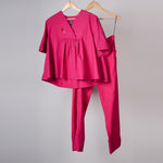 Load image into Gallery viewer, Solid Pink Cotton Set
