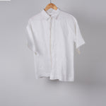 Load image into Gallery viewer, Solid white embroidered linen shirt .

