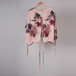 Load image into Gallery viewer, Peach Peonies Coy Top
