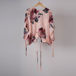 Load image into Gallery viewer, Peach Peonies Coy Top
