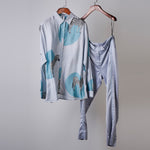 Load image into Gallery viewer, Grey zebra print shirt with solid pants Coordinated set
