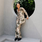 Load image into Gallery viewer, Corsage Printed Silk Shirt
