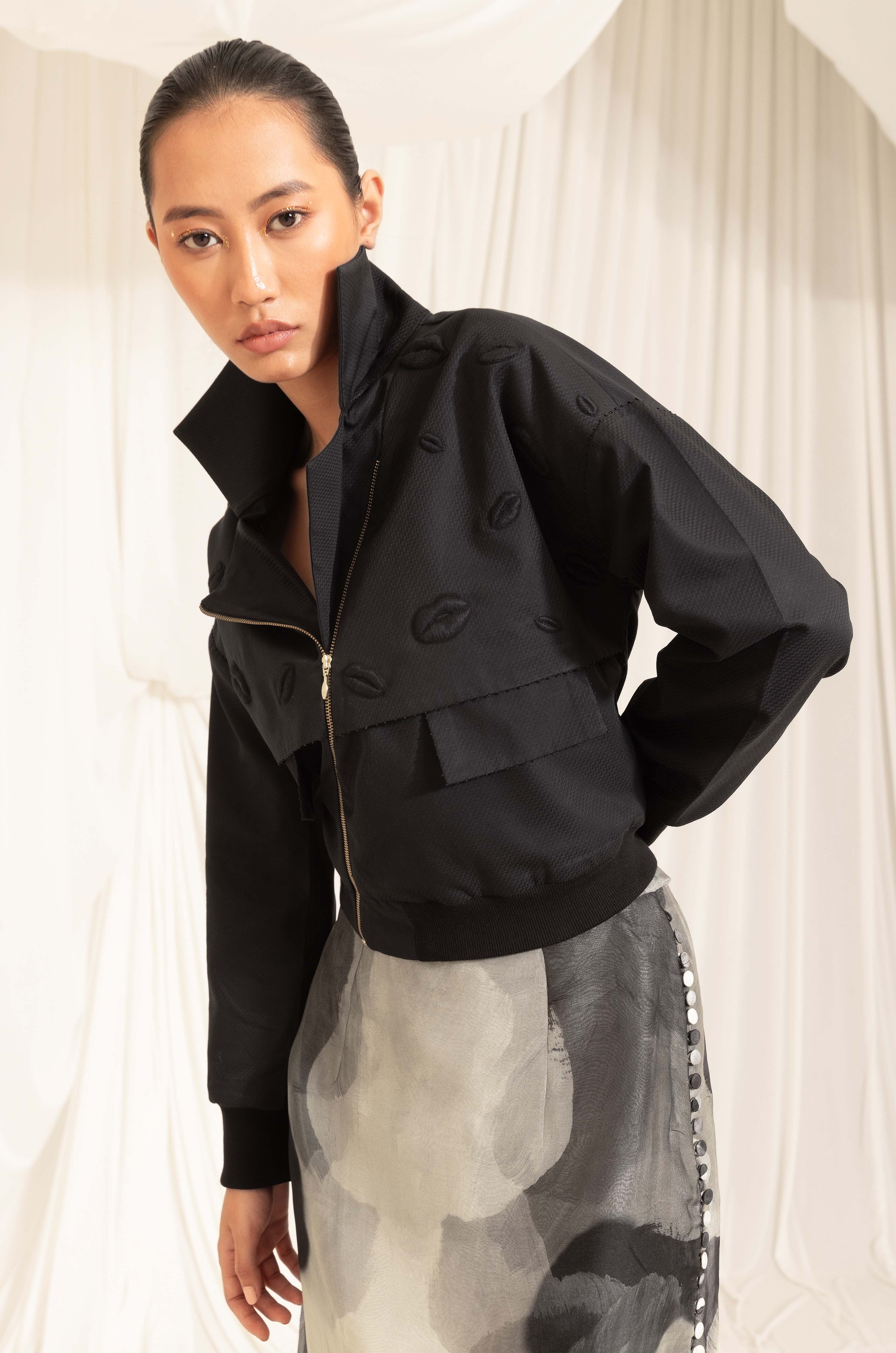 Sloe Hand Embroidered Bomber