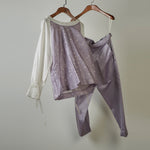 Load image into Gallery viewer, Mauve polka printed top with solid pants Coordinated set
