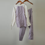 Load image into Gallery viewer, Mauve polka printed top with solid pants Coordinated set
