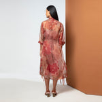 Load image into Gallery viewer, Pomelo Printed organza Trench Dress
