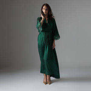 Jade Green Silk Dress