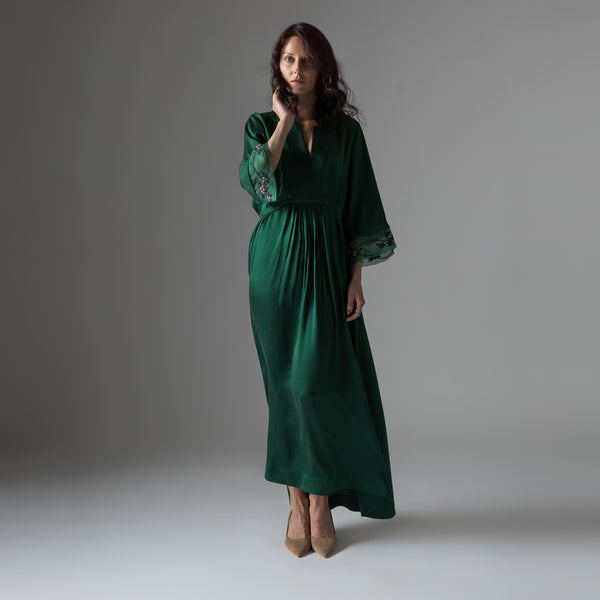 Jade Green Silk Dress Snehaarora Jade Green Silk Dress Snehaarora