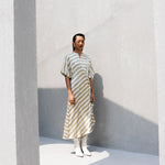 Load image into Gallery viewer, Unfold Striped Satiin Dress
