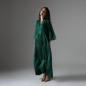 Jade Green Silk Dress Snehaarora Jade Green Silk Dress Snehaarora