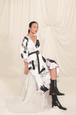 Load image into Gallery viewer, Fillet Silk Overlap Dress
