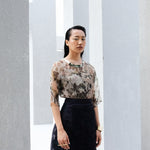 Load image into Gallery viewer, Caper Printed Organza Blouse
