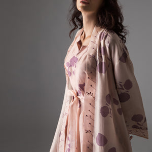 Peach and Mauve Floral Knockout Dress